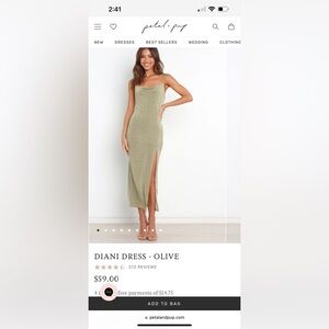 Petal and pup olive dress